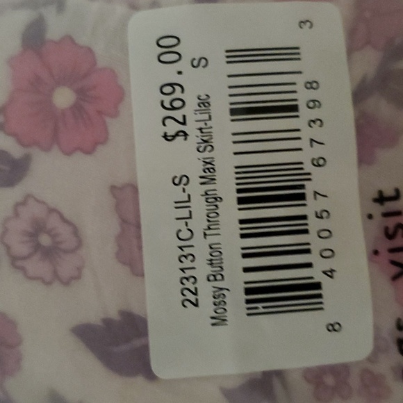 NWT Spell and the Gypsy Mossy Button Through Maxi Skirt in Lilac - Picture 3 of 3